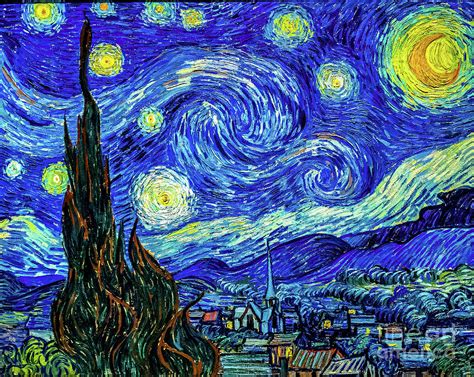 Starry Night by Vincent Van Gogh Painting by Vincent Van Gogh - Pixels