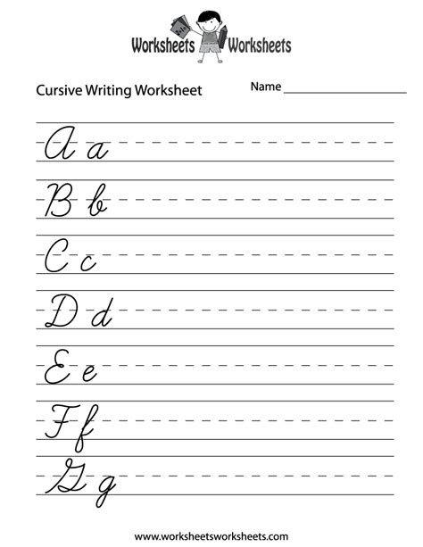 Cursive Handwriting Worksheets Free Printable