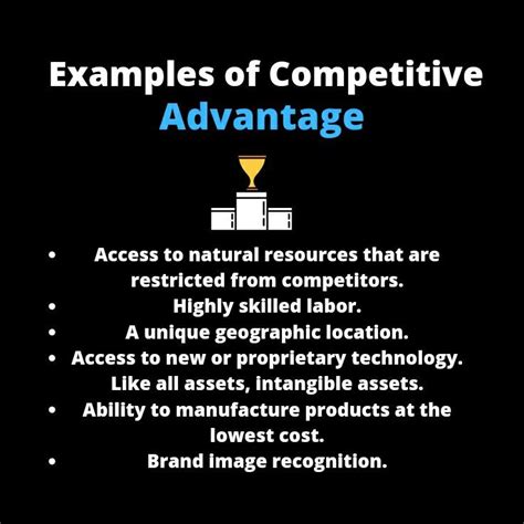 Examples of competitive advantage | Business entrepreneur, Supply chain management, Intangible asset