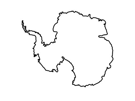 Blank Outline Map Antarctica