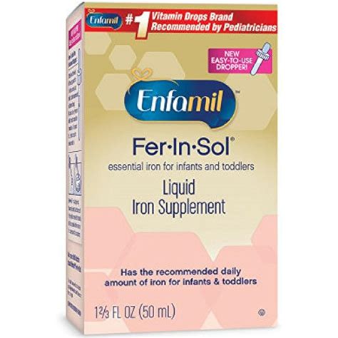 2 PACK Enfamil Fer-In-Sol Liquid Iron Supplement Drops 50 mL EXP 11/2021 | eBay