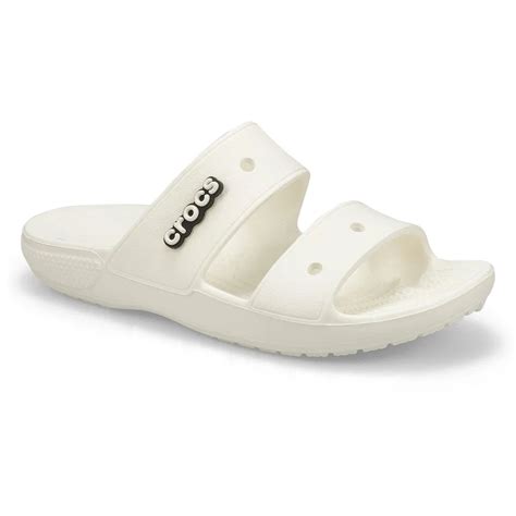 Crocs Womens Classic Crocs Slide Sandal - White | Yorkdale Mall