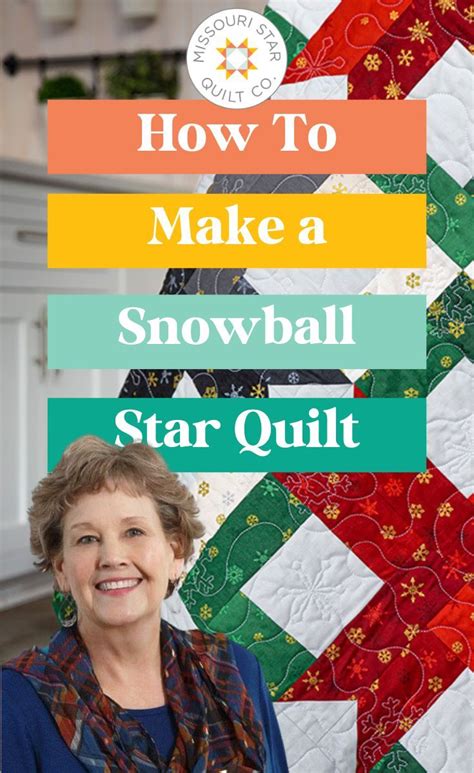 Watch the Free Snowball Star Christmas Quilt Pattern Tutorial for beginner. The Snowball Star is ...