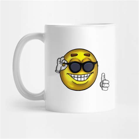 Sunglasses Thumbs Up Meme - Emoji - Mug | TeePublic