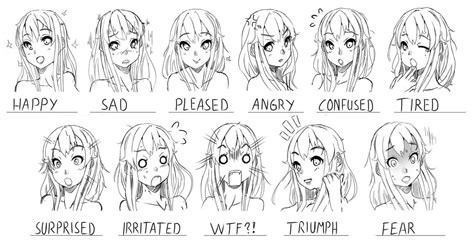 Imagen relacionada Facial Expressions Drawing, Anime Faces Expressions, Face Anime, Anime Plus ...