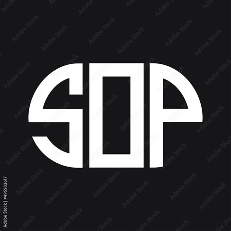 SOP letter logo design on black background. SOP creative initials ...