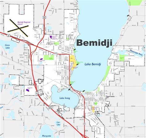 Bemidji street map - Ontheworldmap.com