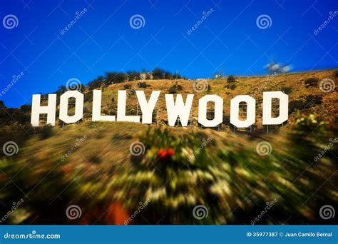 Hollywood sign editorial photography. Image of blur, california - 35977387