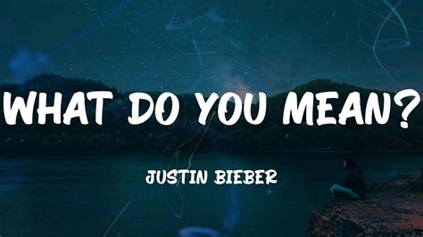 Justin Bieber - What Do You Mean? (Lyrics) - YouTube