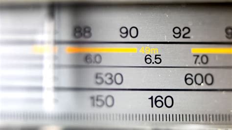 An Analogue Radio Dial Tuning In Different Radio Frequencies Stock ...