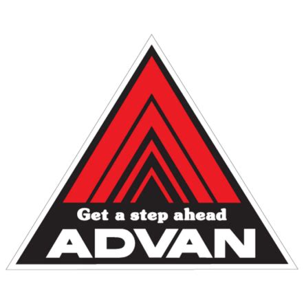 2 x Advan Vinyl Sticker Decal - Tire Valve Caps