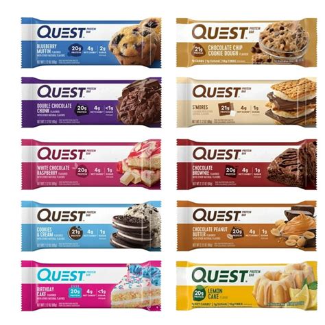 Quest Nutrition Bars Variety Pack – 10 Different Flavors - Individually ...