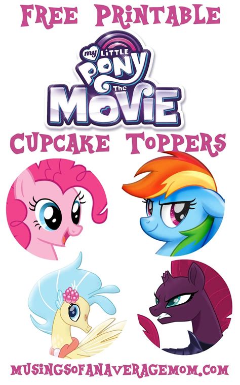 Free Printable My Little Pony Cupcake Toppers | Free Printable