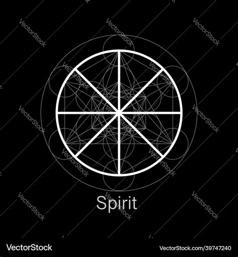 Spirit symbol wicca alchemy icon sacred geometry Vector Image