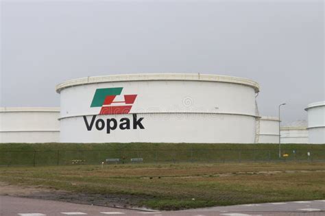 Storage Tanks at Vopak in Botlek in the Port of Rotterdam Editorial Photography - Image of ...