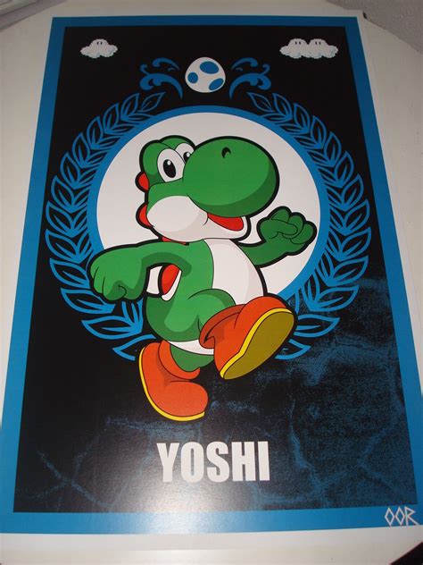 Yoshi Super Mario poster print | eBay