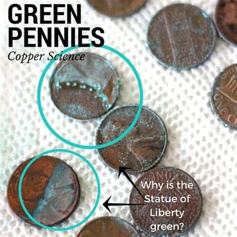 Green Pennies Science Copper Science Experiment