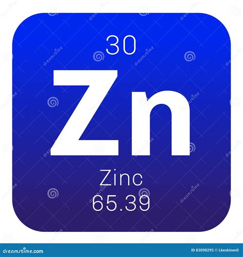 Zinc chemical element stock vector. Illustration of molecule - 83098295