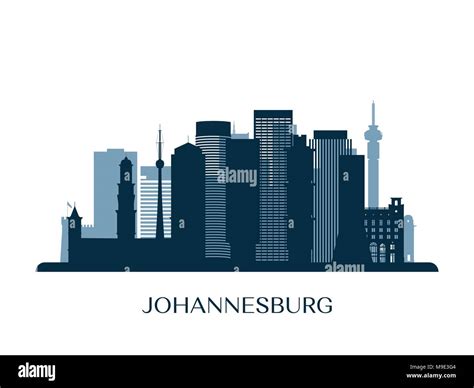 Johannesburg skyline, monochrome silhouette. Vector illustration Stock Vector Image & Art - Alamy