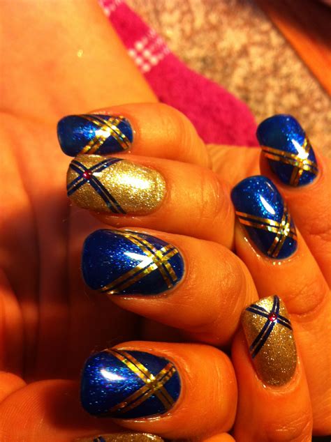 Pin by Colour Me Pretty Nails Melissa on Nails | Blue gold nails, Irish ...