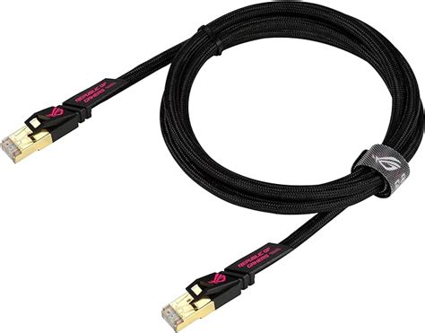 ASUS ROG Cat7 Ethernet Cable – 5 ft Shielded Gaming LAN network cable high speed network up to ...