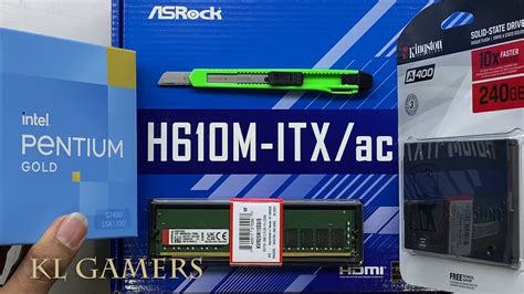 intel Pentium GOLD G7400 ASRock H610M-ITX ac Kingston A400 12th Gen PC ...