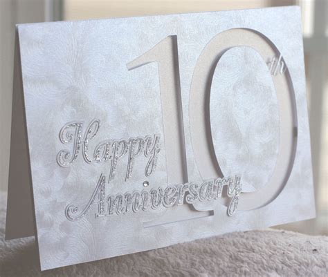 Wedding Couple Wishes: Happy 10th Anniversary Card custom year available