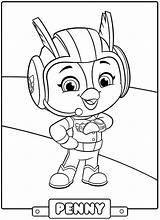 Penny Top Wing Coloring Page Printable For Kids  sketch template