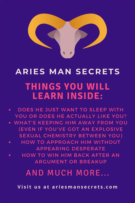 Introducing ‘Aries Man Secrets’: Roadmap to an Aries man’s mind | Aries men, Aries zodiac facts ...