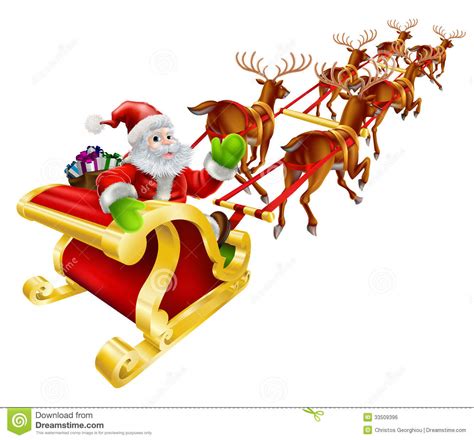 santa clipart in his sled - Clipground