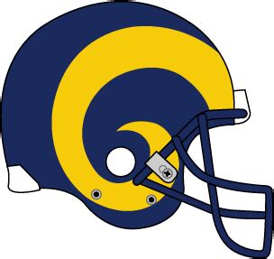 St. Louis Rams Helmet Logo (1995) - Dark blue helmet and facemask with ...