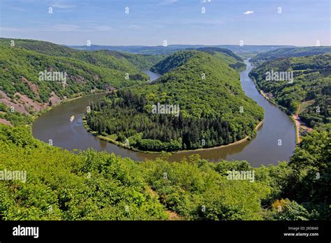 Big loop of saar river near orscholz hi-res stock photography and ...