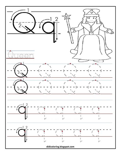 Free printable worksheet letter Q for your child to learn and write ...