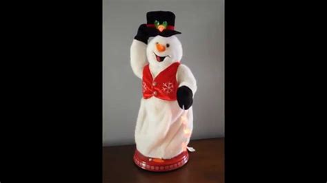 Gemmy Snowflake Spinning Snowman - YouTube