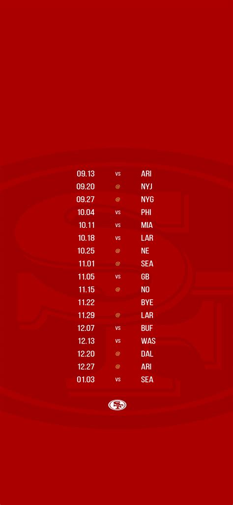 🔥 Free download Schedule wallpapers 49ers [1125x2436] for your Desktop ...