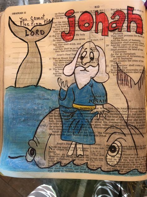 Jonah #biblejournaling | Bible illustrations, Bible art, Bible doodling