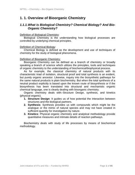 (PDF) 1. 1. Overview of Bioorganic Chemistry - NPTELnptel.ac.in/courses ...