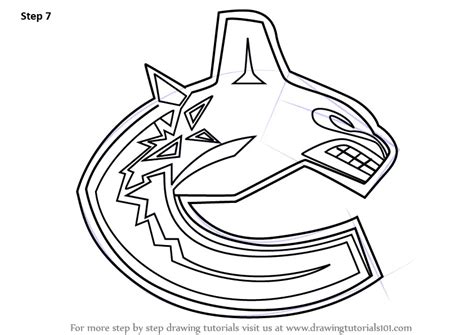 Learn How to Draw Vancouver Canucks Logo (NHL) Step by Step : Drawing ...