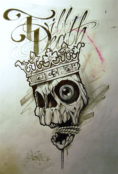 tillDEATH | Tattoo stencil outline, Graffiti drawing, Skulls drawing