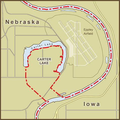 A Map of the Border Between Nebraska and Iowa at Carter Lake — am proehl