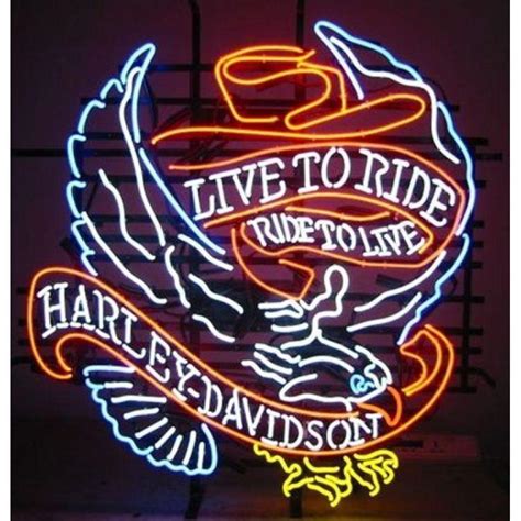 Harley Davidson Eagle Live To Ride Neon Sign Bar Sign Neon Light – DIY Neon Signs