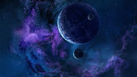 artwork, Digital Art, Space, Galaxy, Stars, Planet, Moon Wallpapers HD / Desktop and Mobile ...