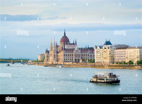 Budapest Parliament building view across Danube river Stock Photo - Alamy