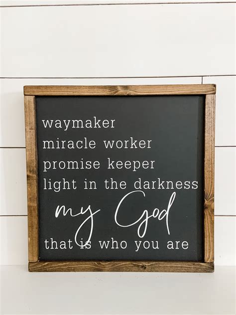 Waymaker Lyrics Sign Painted Wood Sign 13 x 13 | Etsy