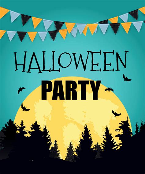 Halloween Party Background Template. Vector illustration 4491546 Vector Art at Vecteezy