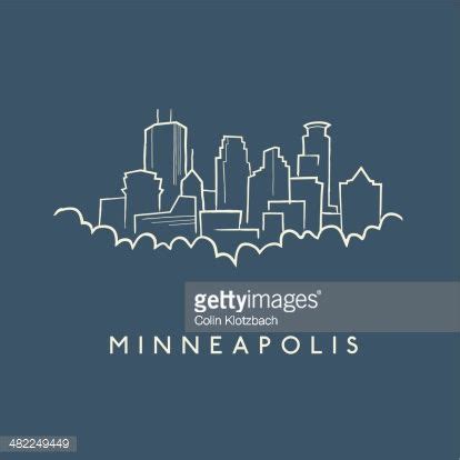 Minneapolis Skyline Drawing at PaintingValley.com | Explore collection ...