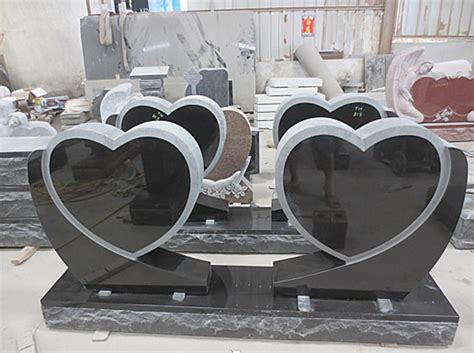 Double Heart Headstones, Double Heart Gravestones Maker In China