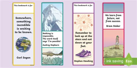 FREE! - Inspirational Printable Bookmarks | Resources | Twinkl