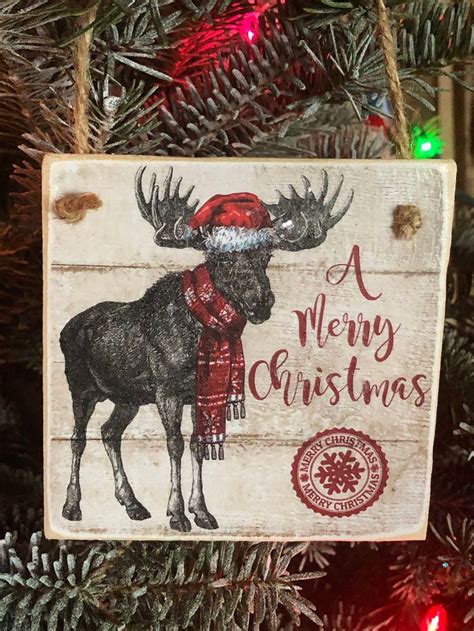 Moose ornament lodge decor moose decor | Etsy | Moose decor, Christmas ...