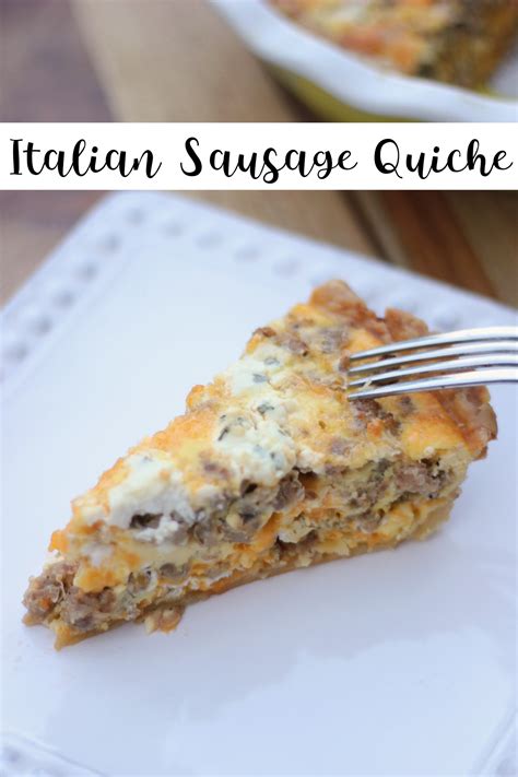 Italian Sausage Quiche - Little Us